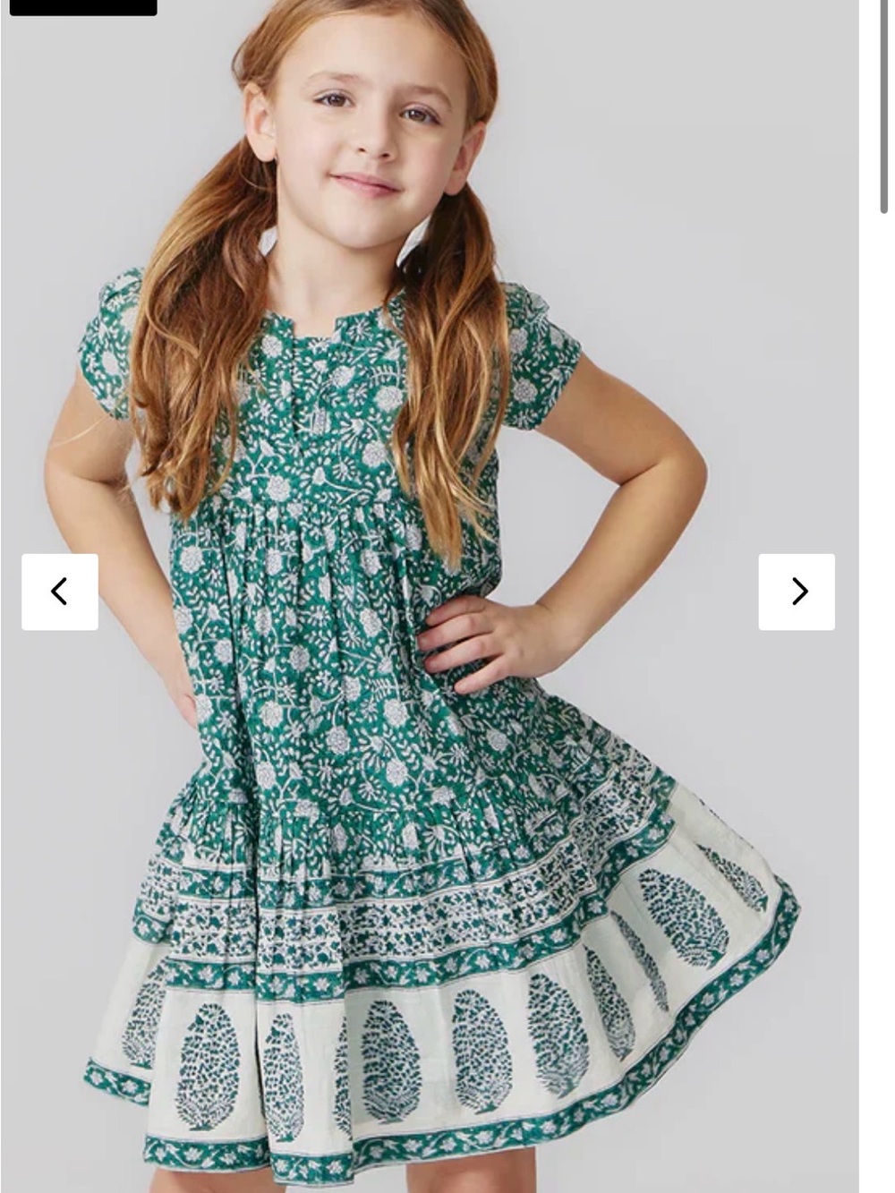 Pink Chicken Adele Dress Green Garden Floral Tiered Short Sleeve Dress
